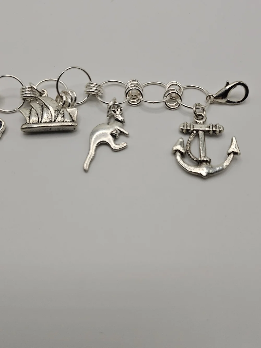 Silver-Tone Charm Bracelet with Nautical and Animal Charms Australia  Theme 2020